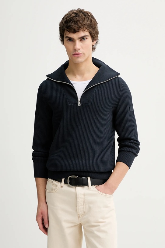 Marc O'Polo sweter bawełniany bawełna granatowy 5000012749