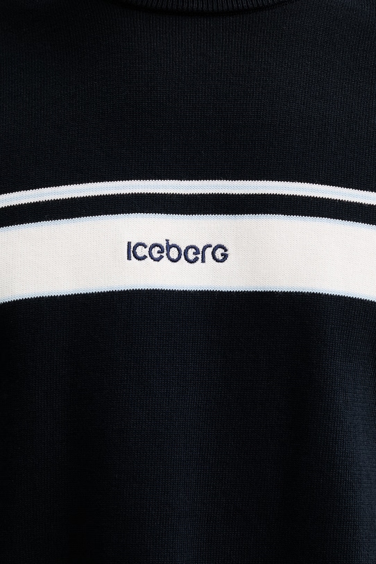 Iceberg sweter bawełniany A003.9505. granatowy