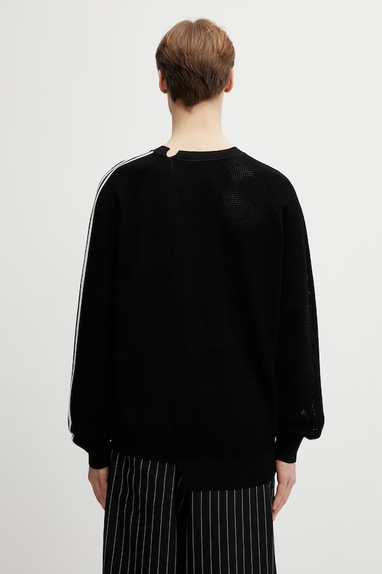 Odzież Y-3 sweter KNIT SWEATER KR2395 czarny