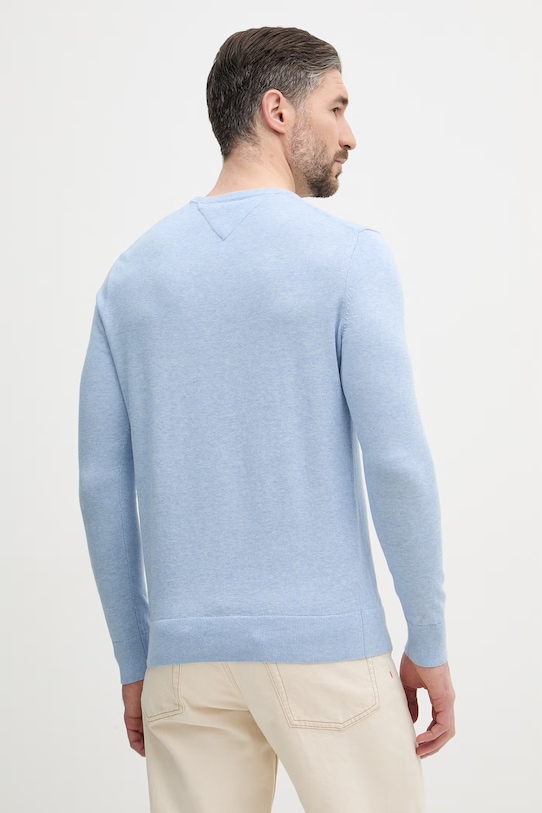 Odzież Tommy Hilfiger sweter męski bawełniany MW0MW39999. niebieski