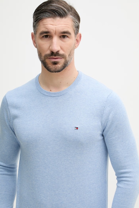 Tommy Hilfiger sweter męski bawełniany niebieski MW0MW39999.