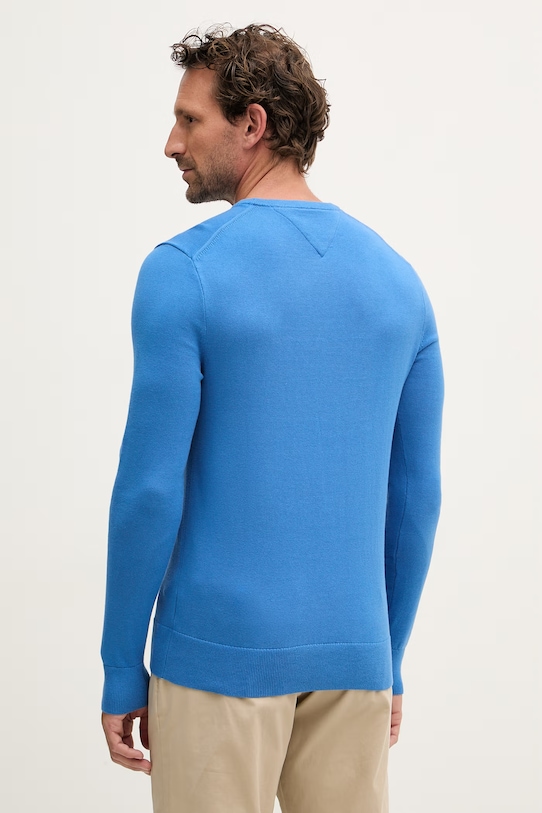 Odzież Tommy Hilfiger sweter męski bawełniany MW0MW39999. niebieski