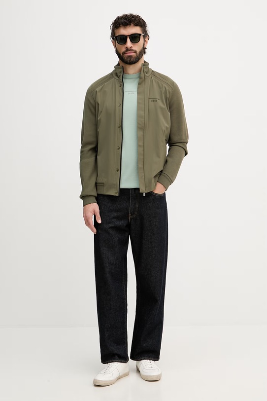 BOSS Green демісезонна куртка чоловіча з додаванням шовку BOSS X PORSCHE 50558355 зелений SS26
