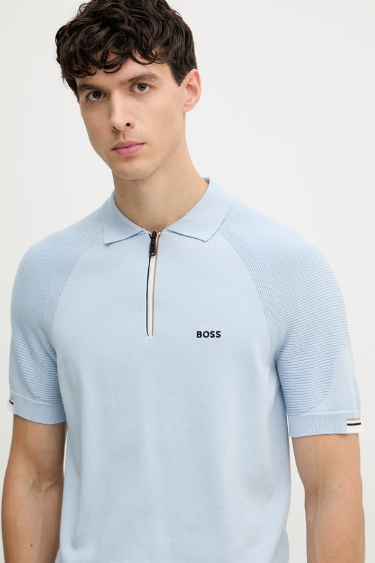 BOSS Green pulover moški modra 50558354