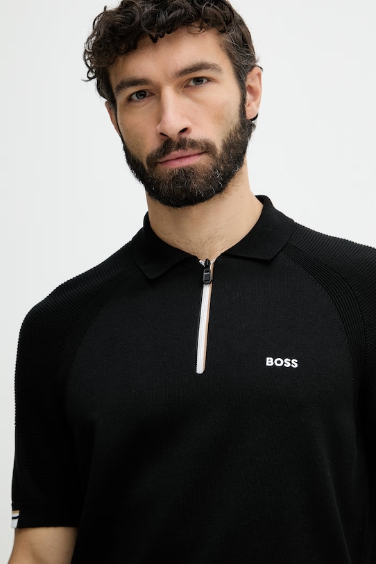 BOSS Green pulover moški črna 50558354