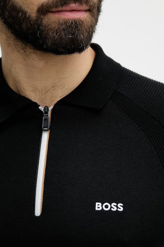 BOSS Green pulover moški 50558354 črna