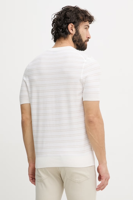 Ruházat BOSS t-shirt férfi pamut Nalon 50560482 fehér