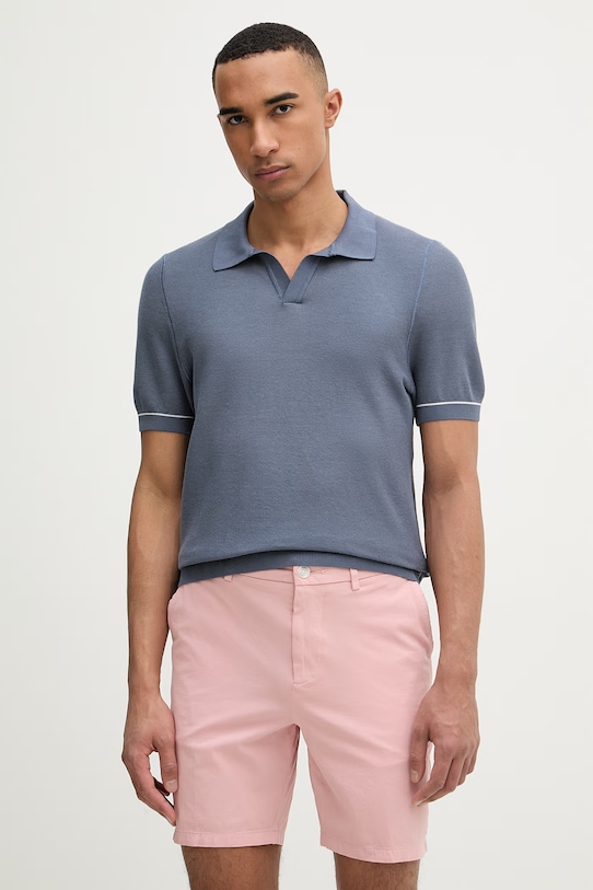 BOSS sweter męski z bawełną Narciso niebieski 50560483