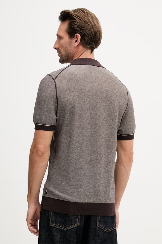 Одяг BOSS светр чоловічий з бавовною Narciso 50560483 коричневий