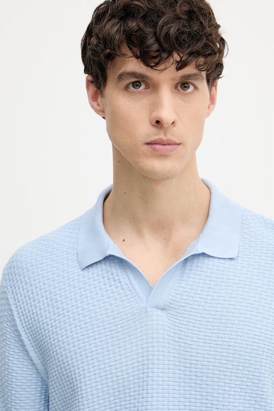 BOSS polo pánské bavlněné Natalo modrá 50561613