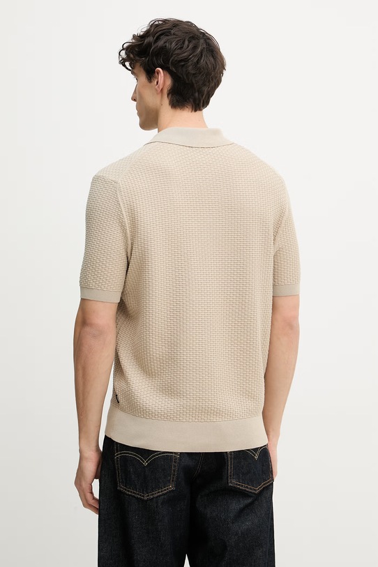 Oblečení BOSS polo pánské bavlněné Natalo 50561613 béžová