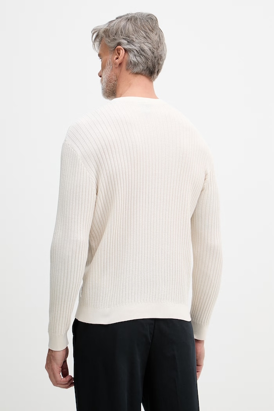 Armani Exchange sweter męski bawełniany XM002161.AF20139 beżowy SS26