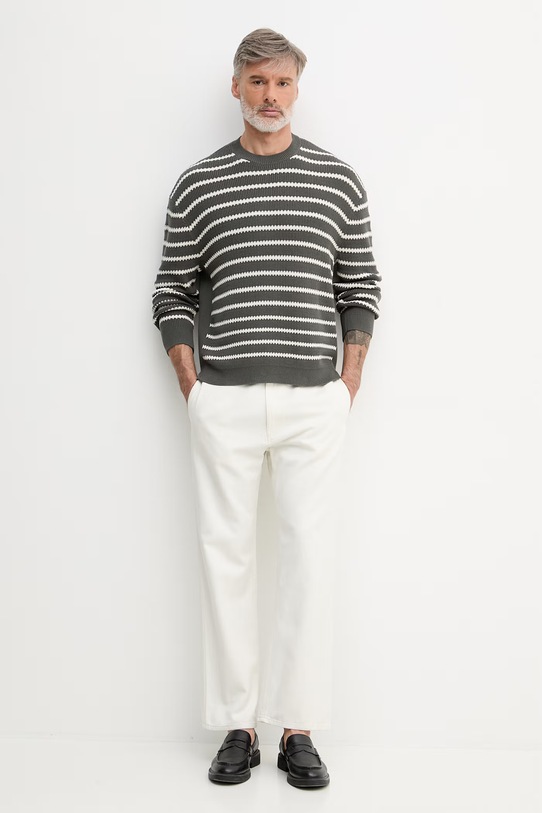 Armani Exchange sweter męski bawełniany XM002172.AF18754 zielony SS26