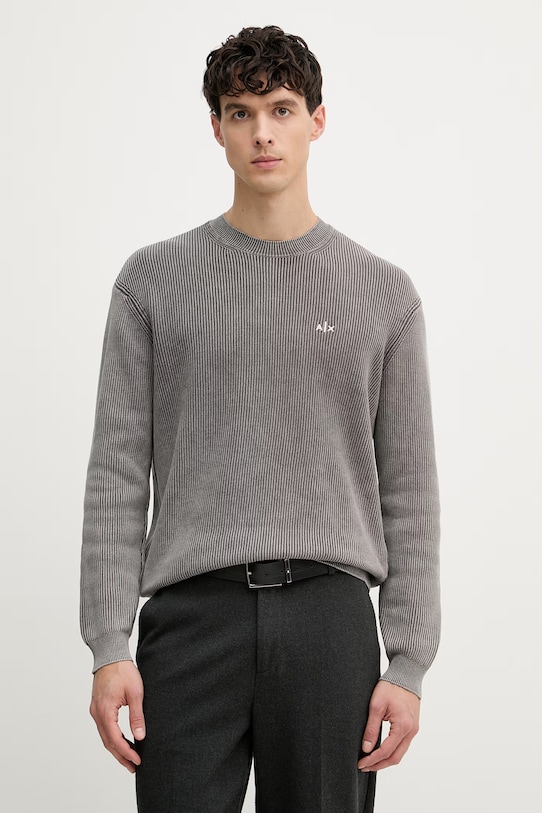 Armani Exchange sweter męski bawełniany szary XM002430.AF22246