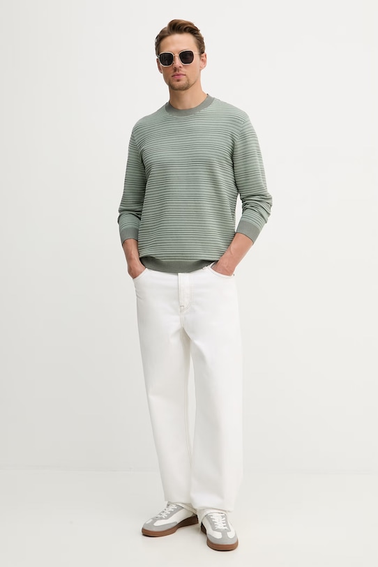 Armani Exchange sweter męski z wiskozą XM002431.AF10454 zielony SS26