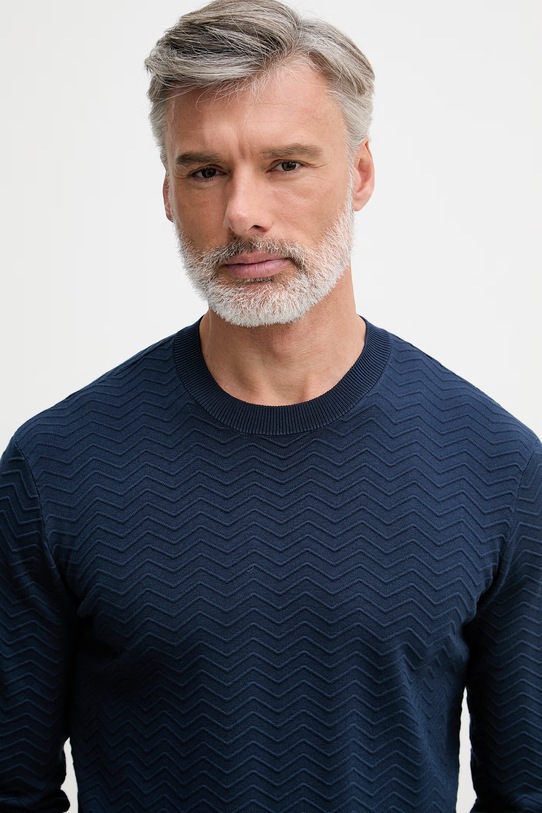 Armani Exchange sweter męski z wiskozą granatowy XM002435.AF10454