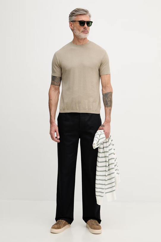 Armani Exchange tričko pánske bavlnené XM002439.AF22249 béžová SS26