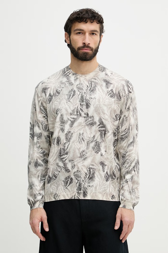 Armani Exchange пуловер мъжки памук бежов XM002440.AF22064