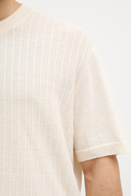 BOSS Orange majica za muškarce s lanom 50558718 bež