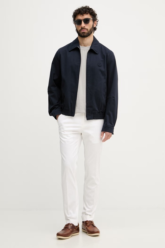 BOSS Orange muška majica s lanom 50558718 siva SS26