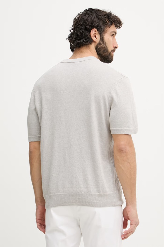 Odjeća BOSS Orange muška majica s lanom 50558718 siva
