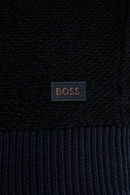 BOSS Orange majica za muškarce s pamukom 50558743 mornarsko plava