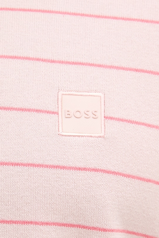 BOSS Orange sweter męski z bawełną 50561004 różowy