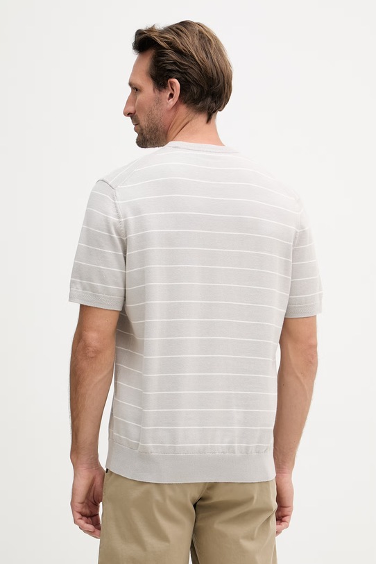 Одяг BOSS Orange футболка-светр чоловіча з бавовною 50561004 сірий