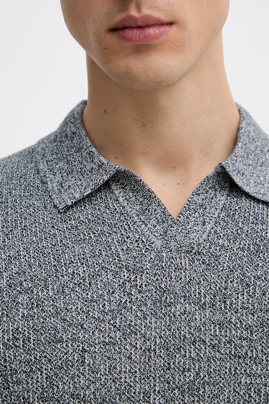 Joop! polo swetrowe męskie bawełniane 30101601 granatowy