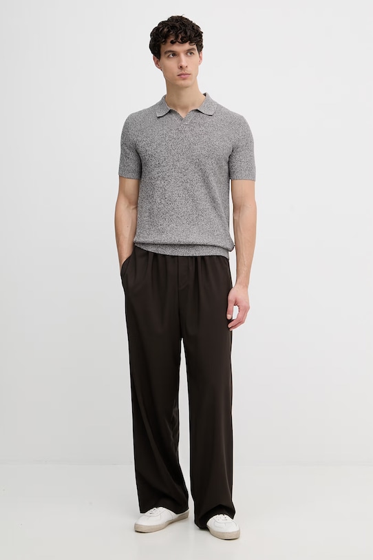 Joop! polo swetrowe męskie bawełniane 30101601 szary SS26