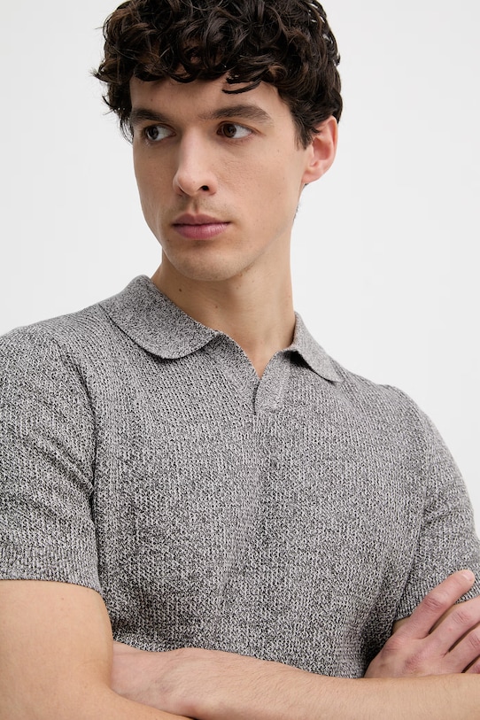 Joop! polo swetrowe męskie bawełniane szary 30101601