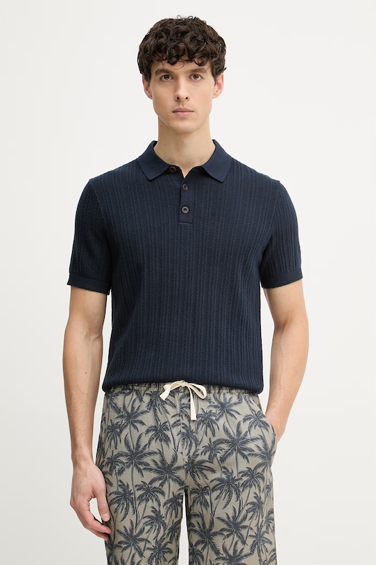 Joop! polo męskie bawełniane granatowy 30101603