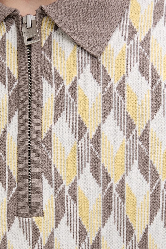 HUGO polo swetrowe męskie Seomo beżowy 50557347