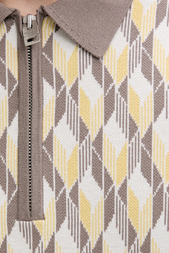 HUGO polo swetrowe męskie Seomo beżowy 50557347