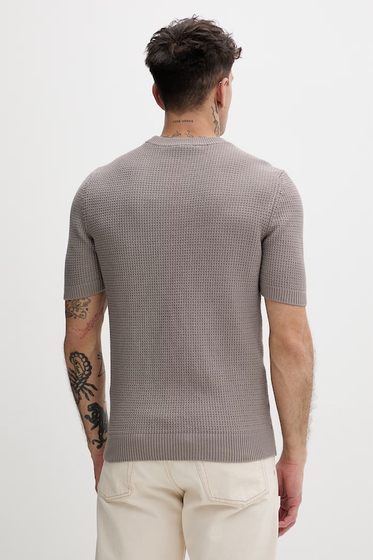 Oblečení HUGO svetr mužský bavlněný Saffon 50557350 béžová