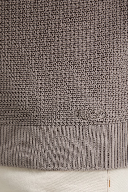 HUGO svetr mužský bavlněný Saffon 50557350 béžová