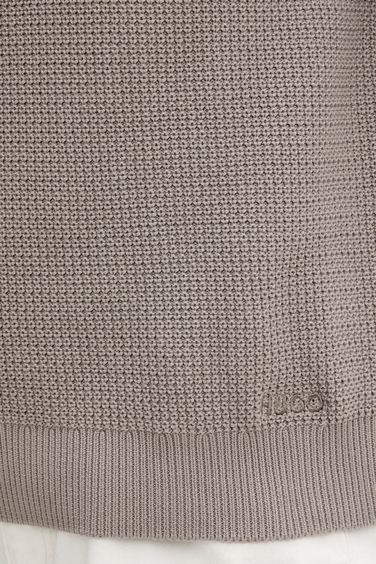 HUGO sweter bawełniany Saffowl 50557352 beżowy