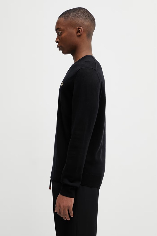 Fred Perry sweter z dodatkiem wełny K9600 czarny SS26