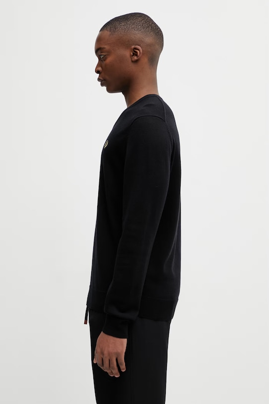 Fred Perry sweter z dodatkiem wełny K9600 czarny SS26