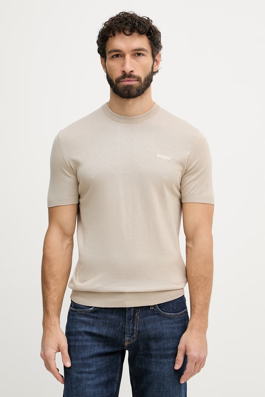 Guess sveter pánsky béžová M6GR03.Z0556