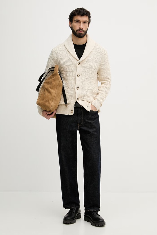 Gant kardigan męski 8060105 beżowy SS26