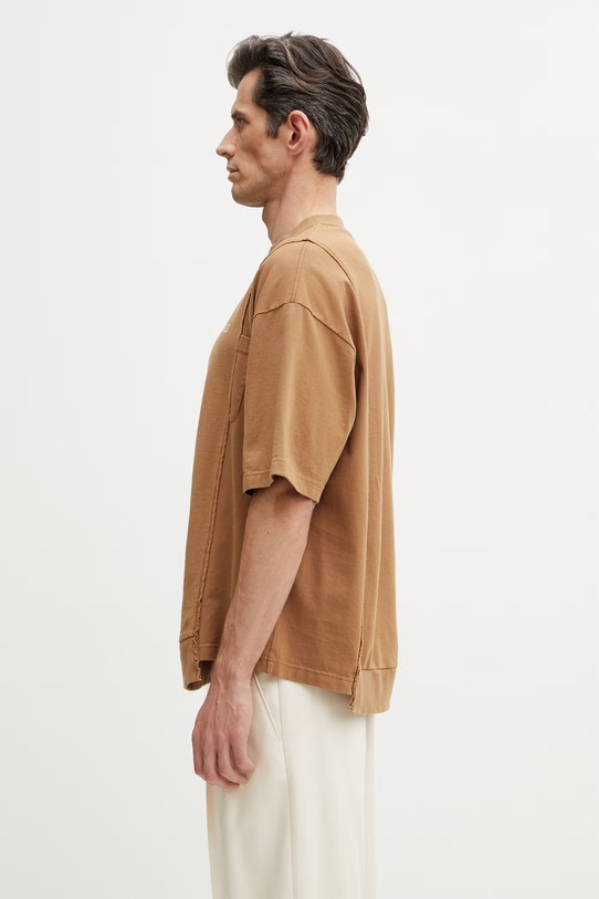 Undercover PULLOVER T-shirt męski bawełniany UP1F4804 brązowy SS26