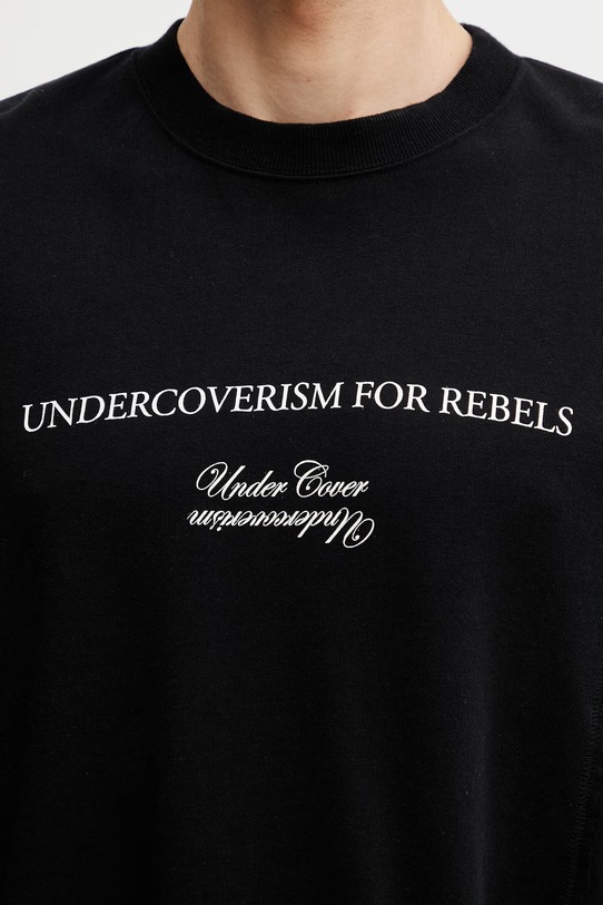 Undercover PULLOVER t-shirt bawełniany męski czarny UP1F4804