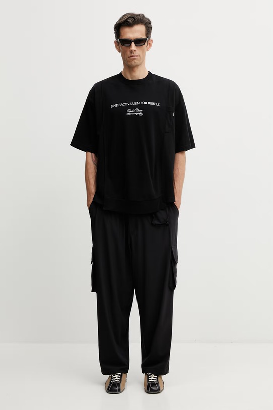 Undercover PULLOVER t-shirt bawełniany męski UP1F4804 czarny