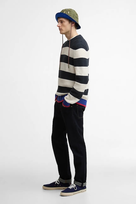 Barbour x Paul Smith Southwold sweter bawełniany męski MKN1724BL51 beżowy SS26