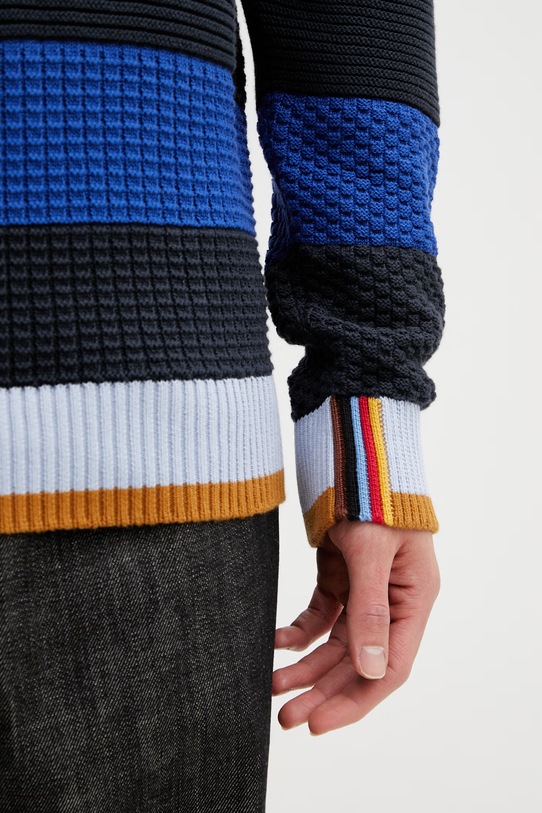 Barbour x Paul Smith Southwold pulover din bumbac pentru bărbați bleumarin MKN1724NY74