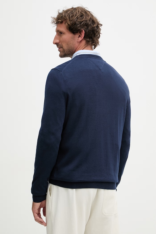 Odzież Tommy Hilfiger sweter męski z bawełną NEW YORK MW0MW41820 granatowy