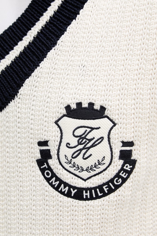 Tommy Hilfiger γιλέκο ανδρικό βαμβακερό MW0MW42921 μπεζ