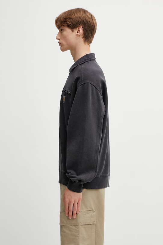 Carhartt WIP Half Zip Detroit Sweat bluza bawełniana męska I036350.8906 czarny SS26