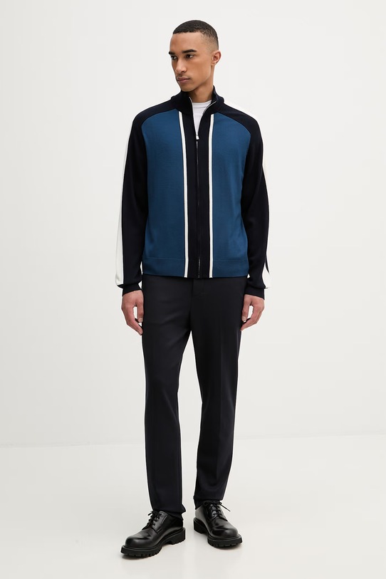 From Future sweter rozpinany męski wełniany MPG03633 niebieski SS26